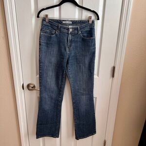 Chico's Platinum Denim Bootcut Jeans Dark Wash Stretch Women's Size 00 Short